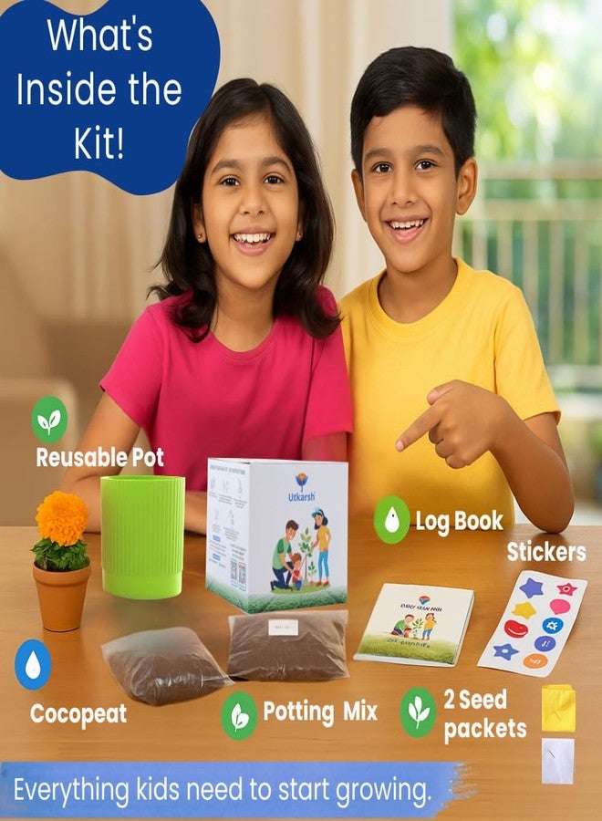 Utkarsh Seasonal Vegetable DIY Kit for Gifting | Best Return Gift For Kids Birthday Party | Eco-Friendly, Easy-to-Grow Kit for Home & Kitchen Gardening | Pack of 1 - Image 2